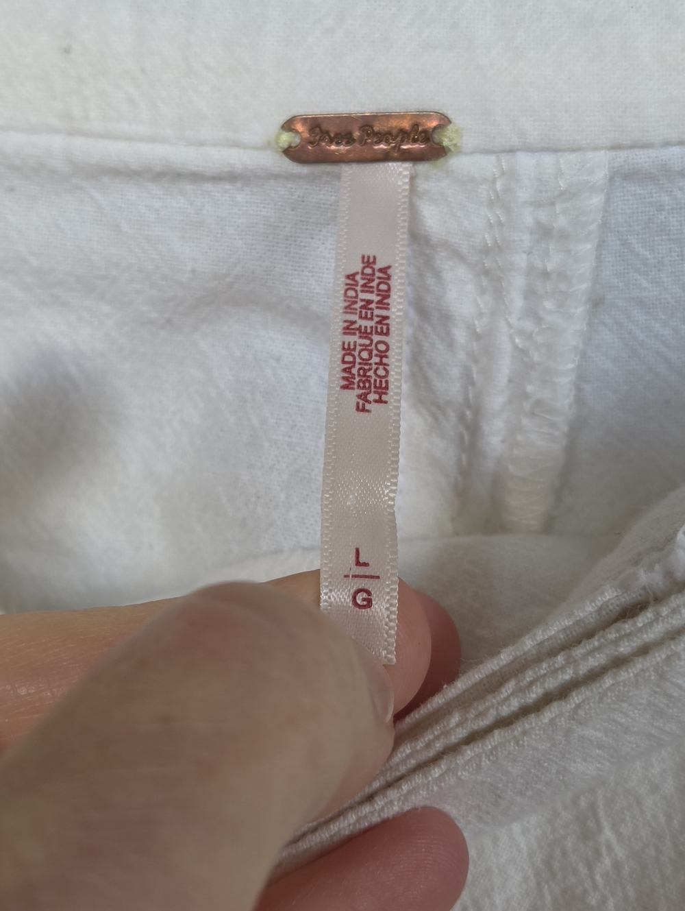 Free People White Cotton Wrap Front Cargo Harem Pants - Picture 4 of 5